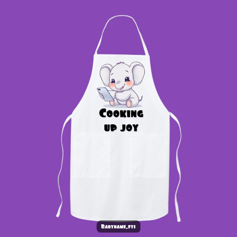Funny Baby Elephant Mobile Apron: Cook with a Smiling Jumbo