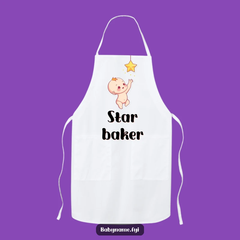 Funny Baby Star Reach Apron: Cook Up Dreams with Humor