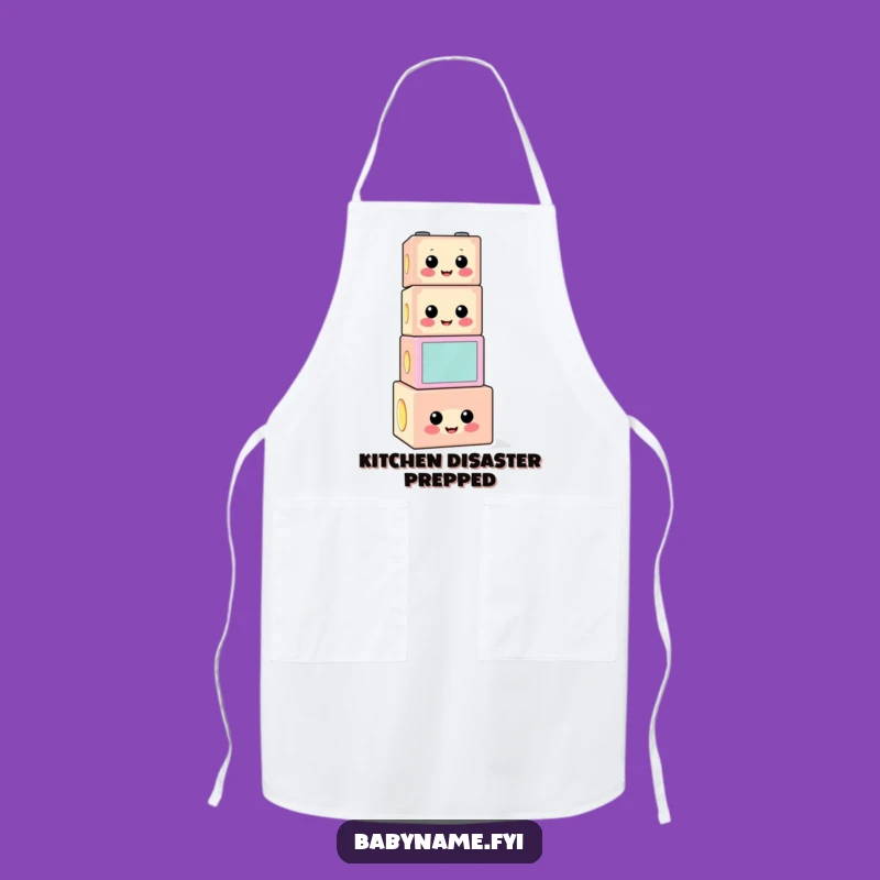 Funny Building Block Apron: Cheerful Chef Wear, Hilarious Kitchen Fun