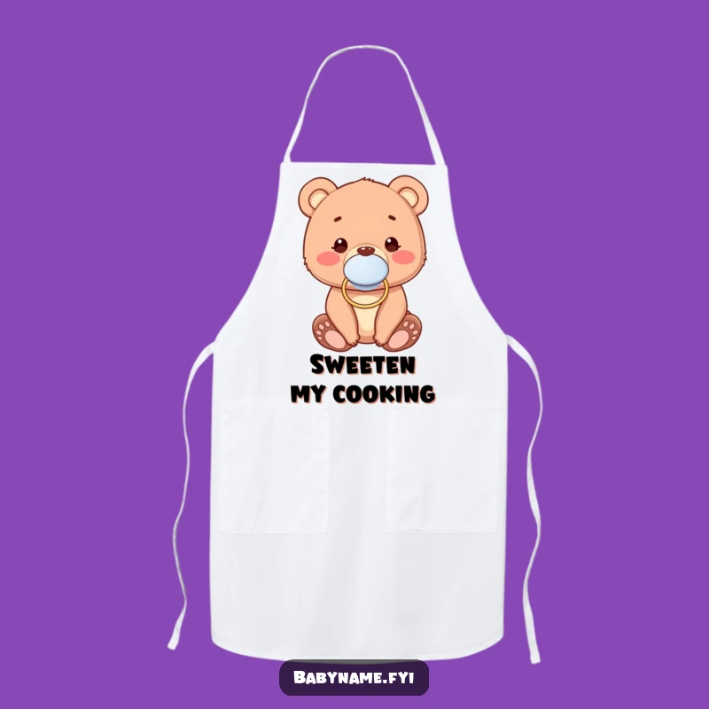 Funny Baby Bear Pacifier Apron: Cook with a Cute and Sweet Cub