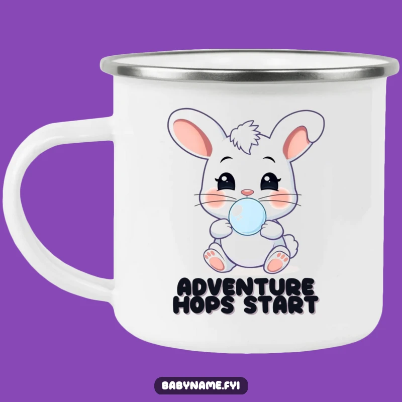 Funny Cheeky Baby Bunny Camping Mug: Adventure and Giggles Outdoors