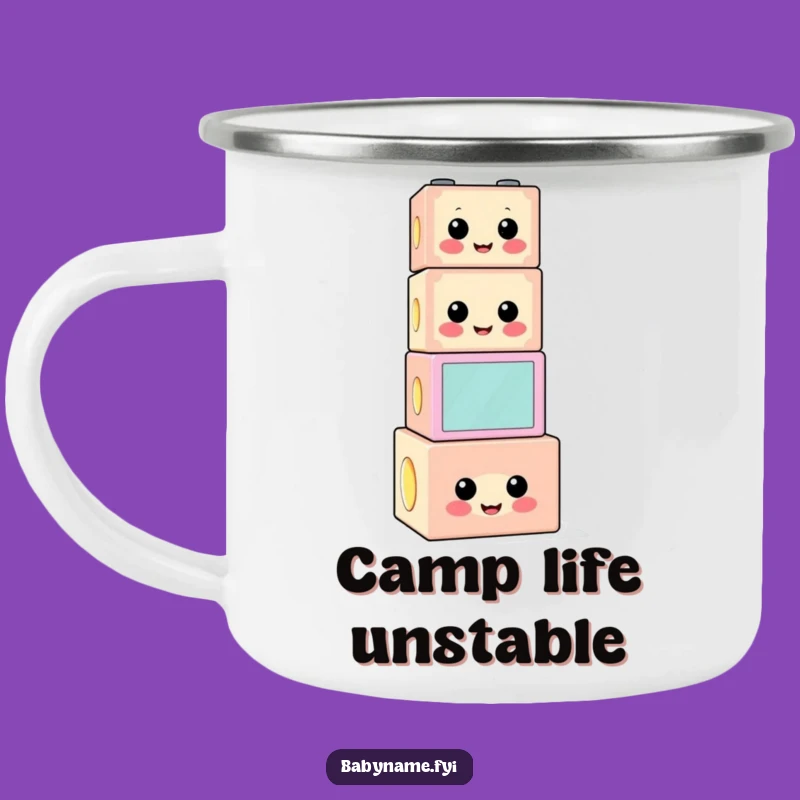 Funny Building Block Camping Mug: Outdoorsy & Cheerful, Hilarious Adventure Cup