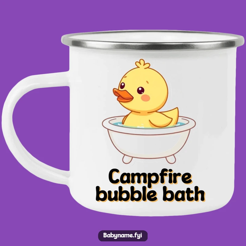 Funny Duckling Camping Mug - Playful Companion for Outdoor Baths