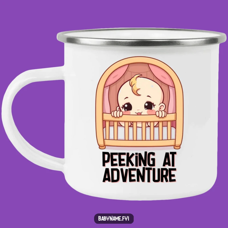 Funny Baby Crib Camping Mug – Adventure with Mischievous Charm