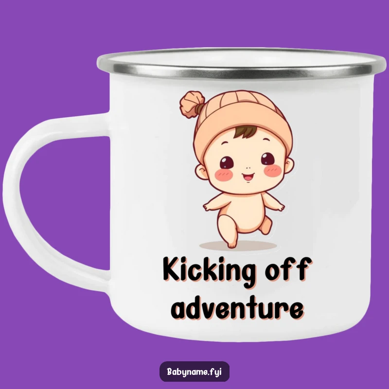 Funny Baby Kicking Legs Camping Mug – Adventure with Playful Humor