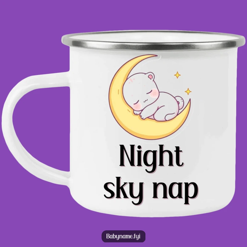 Funny Sleepy Animal Moon Camping Mug, Dreamy Drinkware for Outdoors