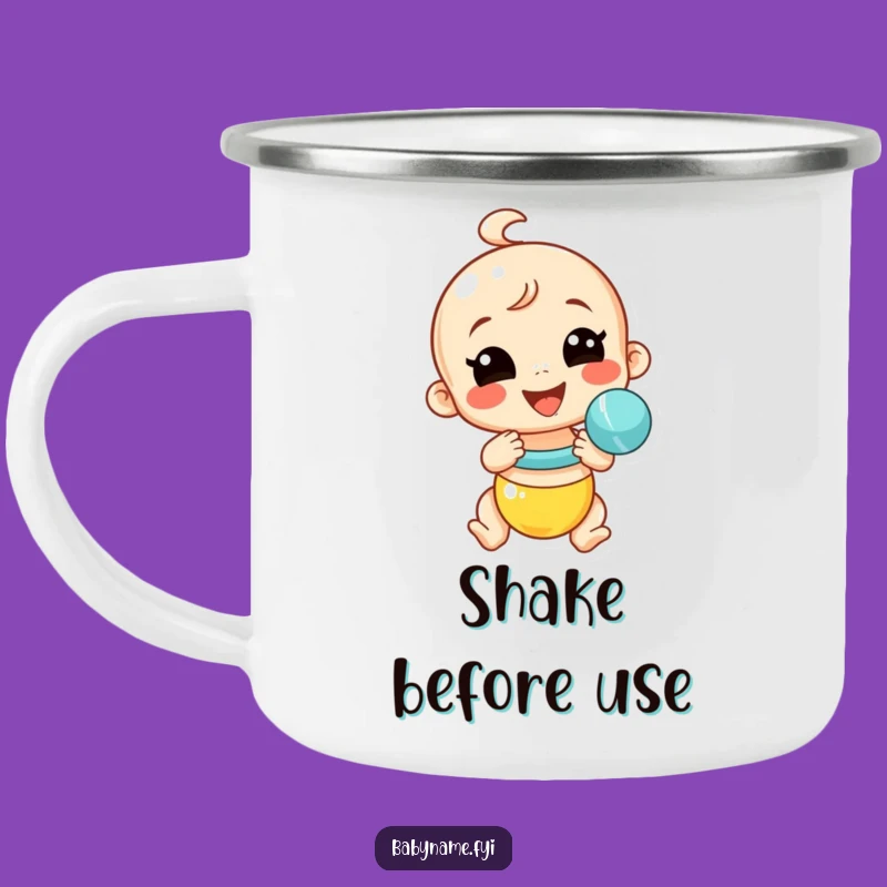 Funny Baby Rattle Camping Mug - Energetic Shaker Outdoor Gift