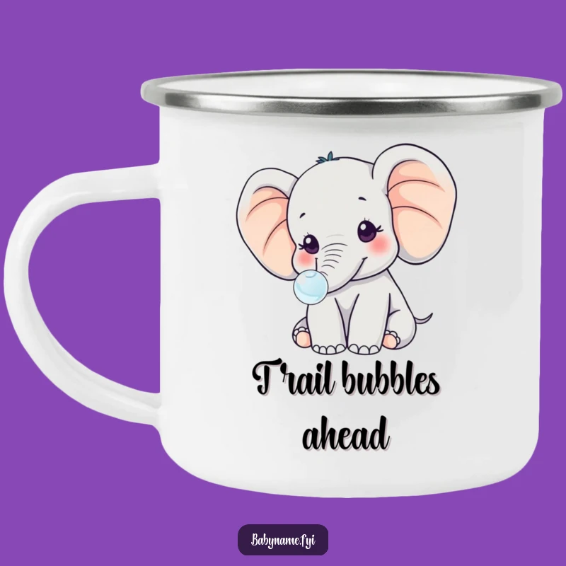 Funny Kawaii Baby Elephant Camping Mug: Adventure and Humor for Outdoors