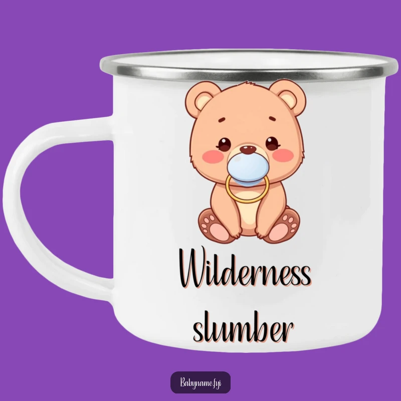 Funny Baby Bear Pacifier Camping Mug: Adventure with a Cute Cub
