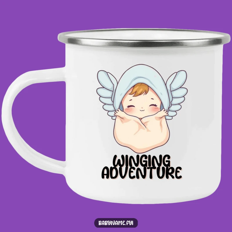 Funny Baby Blanket Camping Mug - Flapping Wings Outdoor Gift
