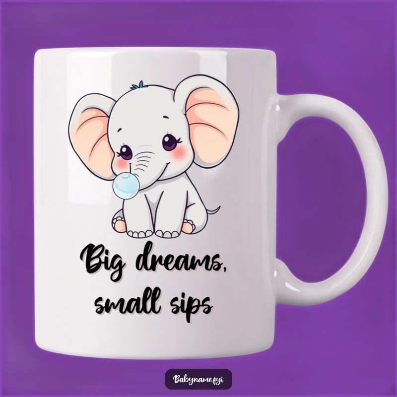 Funny Kawaii Baby Elephant Bubble Mug: Adorable & Hilarious Gift for Elephant Lovers