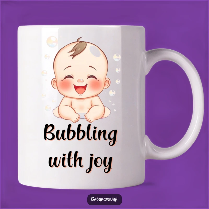 Funny Bubble Bath Mug: Happy Baby Giggle - Joyful Funny Gift
