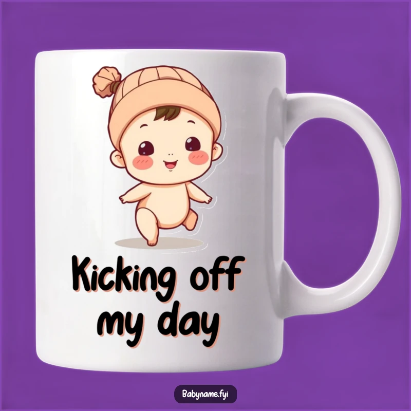 Funny Baby Kicking Legs Mug – Hilarious Playful Character Gift