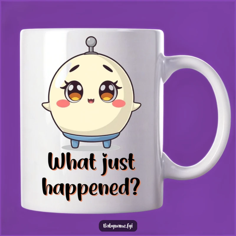 Funny Baby Mobile Mug - Surprised Spinner Gift for Wide-Eyed Mornings