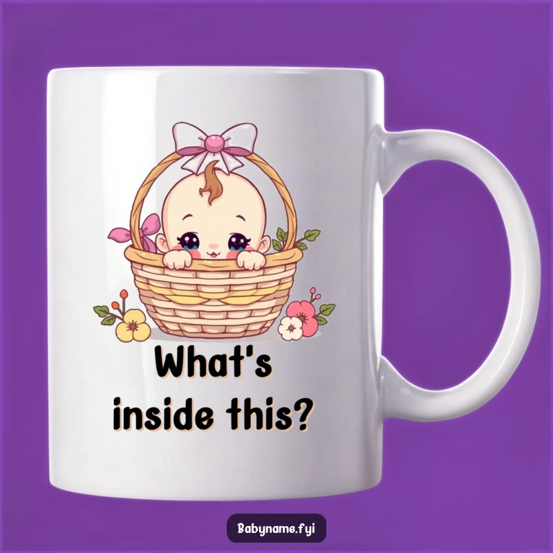 Funny Curious Baby Gift Basket Mug - Peek-a-Boo Humor & Surprise Gift
