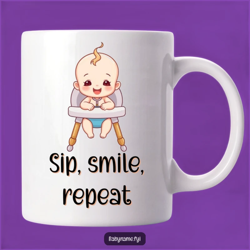 Funny Happy Baby Mug - Cozy High Chair Fun, Hilarious Gift for Parents
