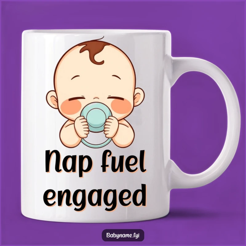 Funny Sleepy Baby Mug: Rosy Cheeks Pacifier - Cute Funny Gift