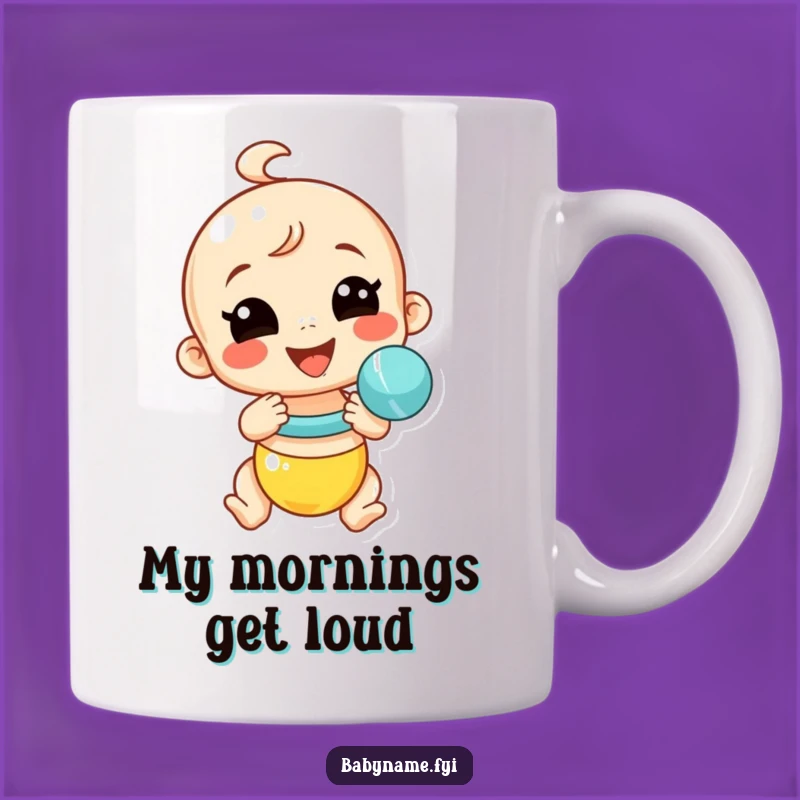 Funny Baby Rattle Mug - Energetic Shaker Gift for New Parents