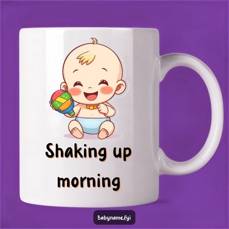 Funny Baby Rattle Mug – Joyful Character Shaking for Happy Mornings