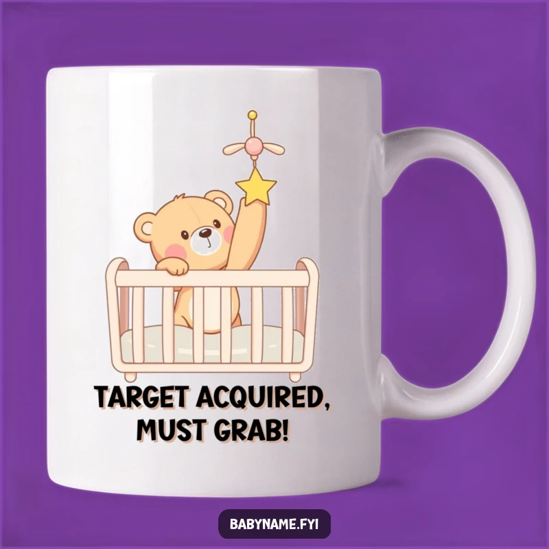 Funny Teddy Bear Crib Mobile Mug - Adorable Baby Shower Gift Idea