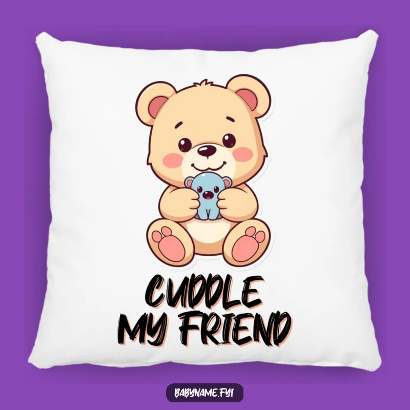 Cuddly Funny Teddy Bear Pillow - Soft Comfort with a Sweet & Nostalgic Touch