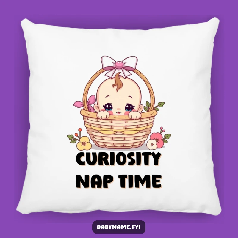 Funny Curious Baby Gift Basket Pillow - Snuggle Up with Playful Surprise Humor