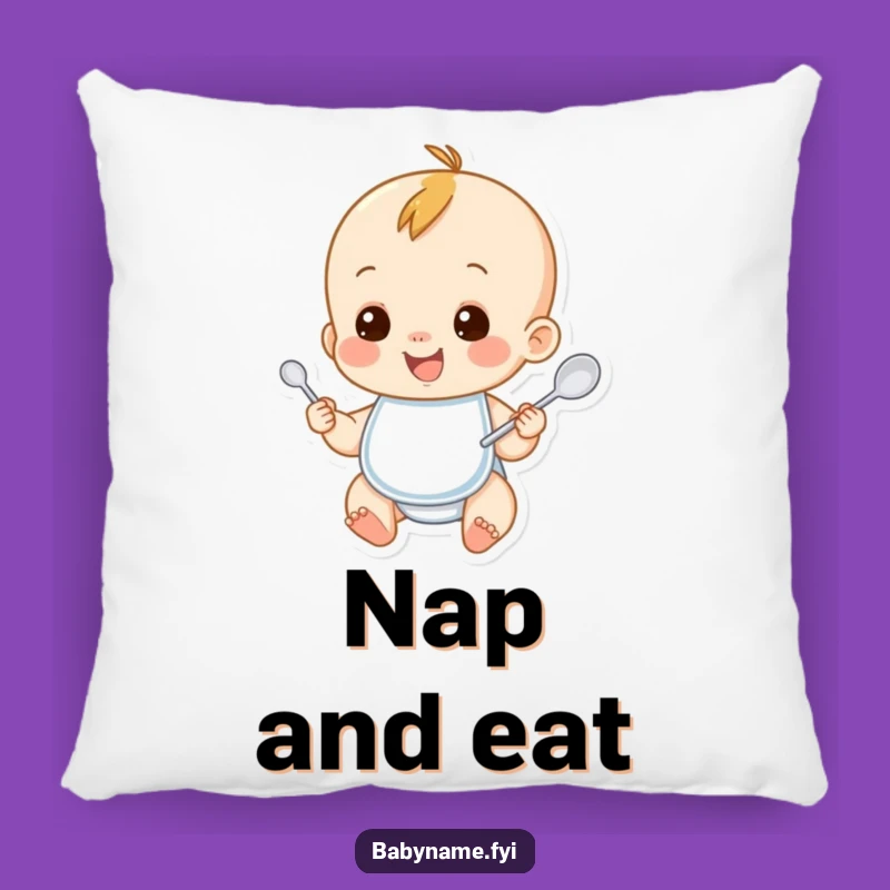 Funny Baby Bib Pillow: Little Eater Cushion, Perfect Humorous Gift