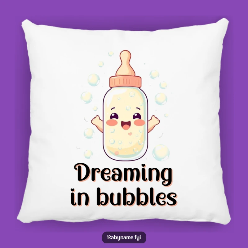 Funny Baby Bottle Pillow - Bubbly Comfort Decor Gift