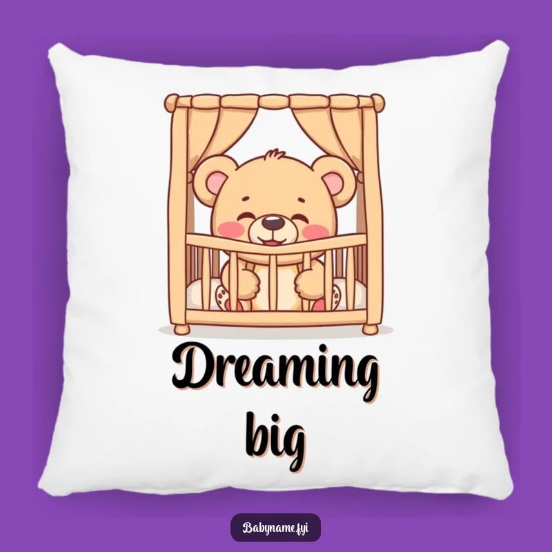 Funny Giggling Teddy Bear Crib Pillow - Soft & Comical Baby Humor Accent