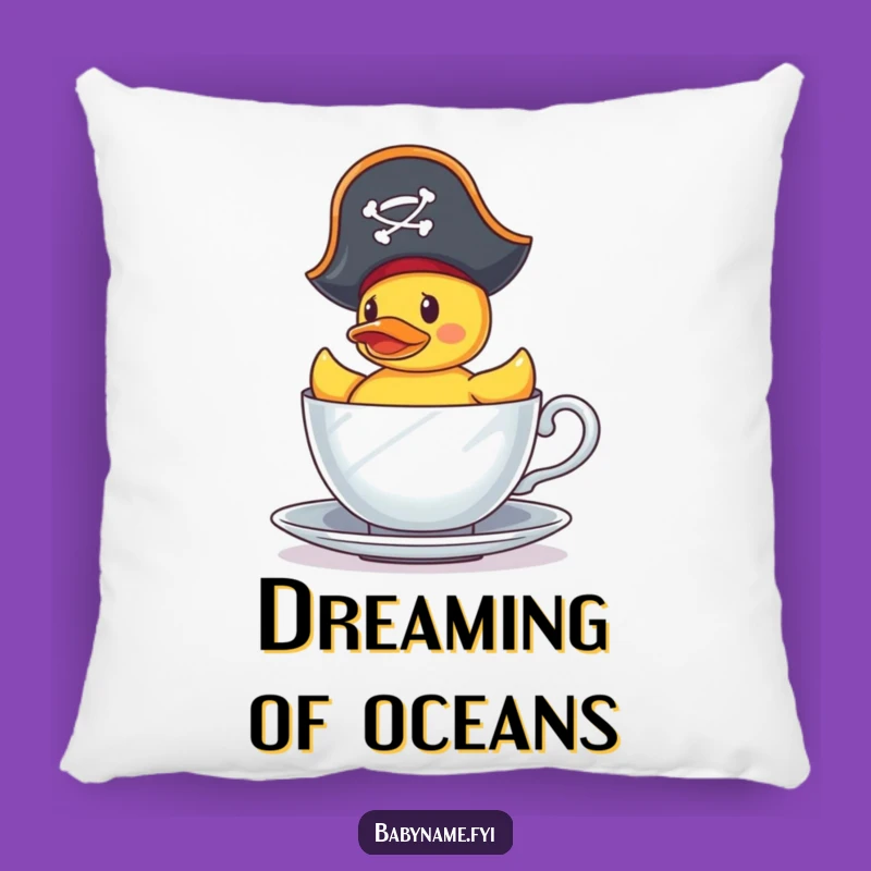 Funny Pillow: Pirate Duck's Cozy Cabin - Nautical Comfort!