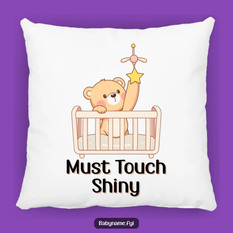 Funny Teddy Bear Crib Mobile Pillow - Cozy & Cute Nursery Decor Gift