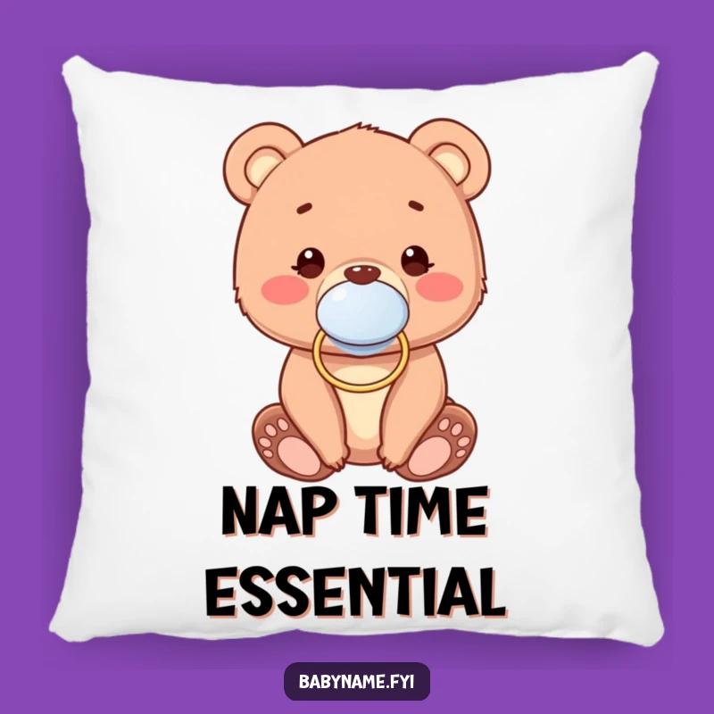 Funny Baby Bear Pacifier Pillow: Cuddly Comfort with a Cute Cub