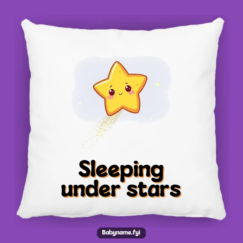 Funny Star Glitter Pillow - Soft Sparkling Celestial Accent Cushion