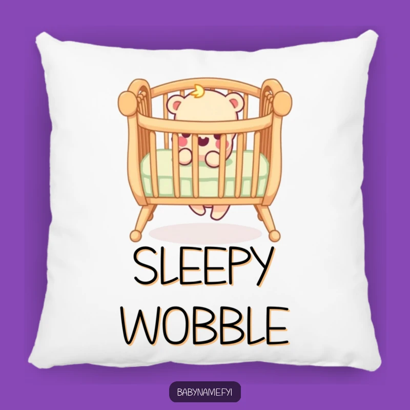 Comfy Funny Crib Railing Pillow - Plush Comfort with Parenthood Humor