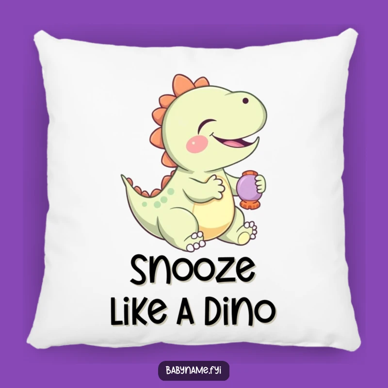 Funny Baby Dinosaur Rattle Pillow: Cuddly Comfort with a Giggling Dino