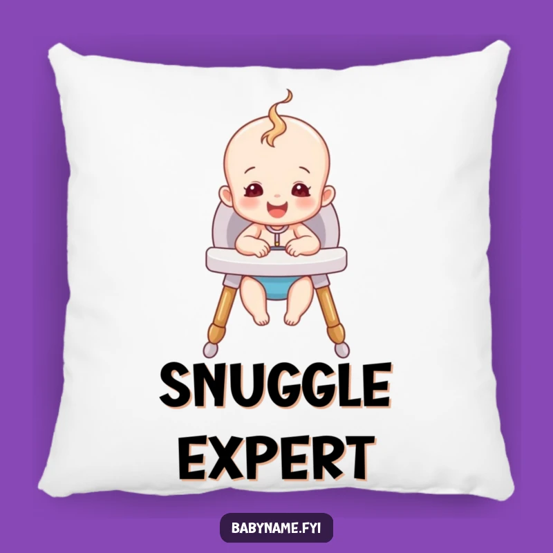 Funny Happy Baby Pillow - Cozy High Chair Comfort, Adorable Humorous Gift