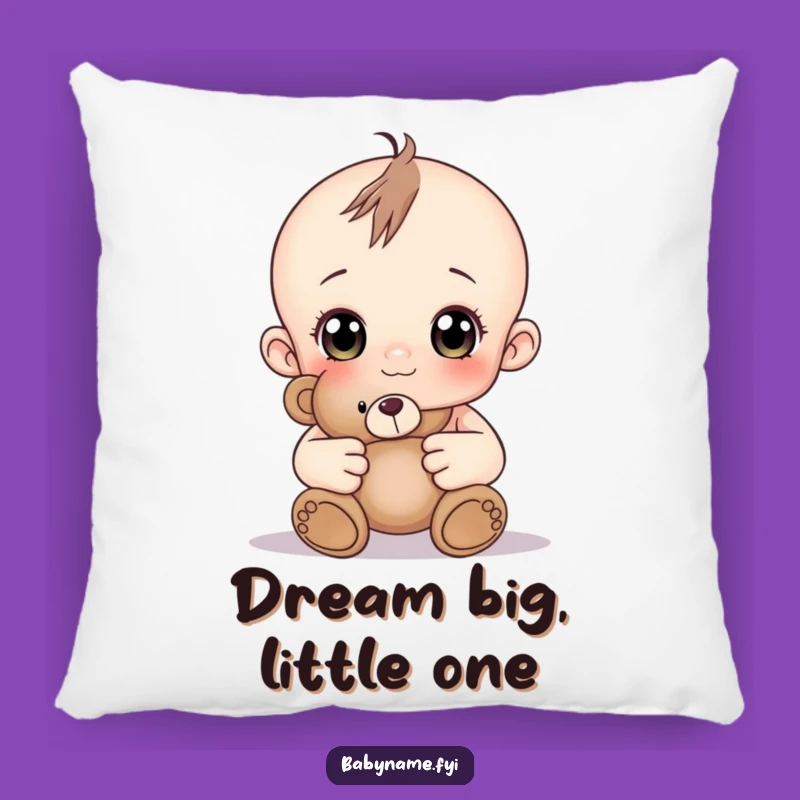 Soft Funny Curious Baby Teddy Bear Pillow: Cuddle Up with Cute