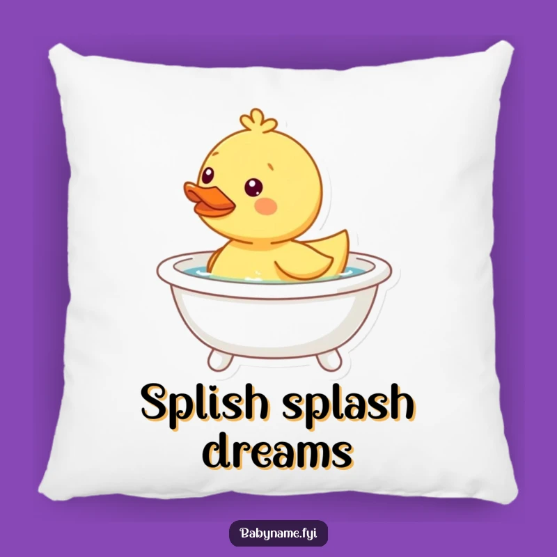 Funny Duckling Pillow - Cozy Bathtime Comfort for Playful Decor