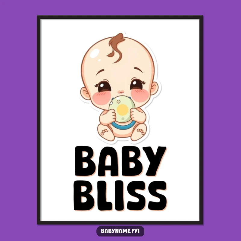 Funny Baby Pacifier Digital Art Print: Instant Joyful Decor Download