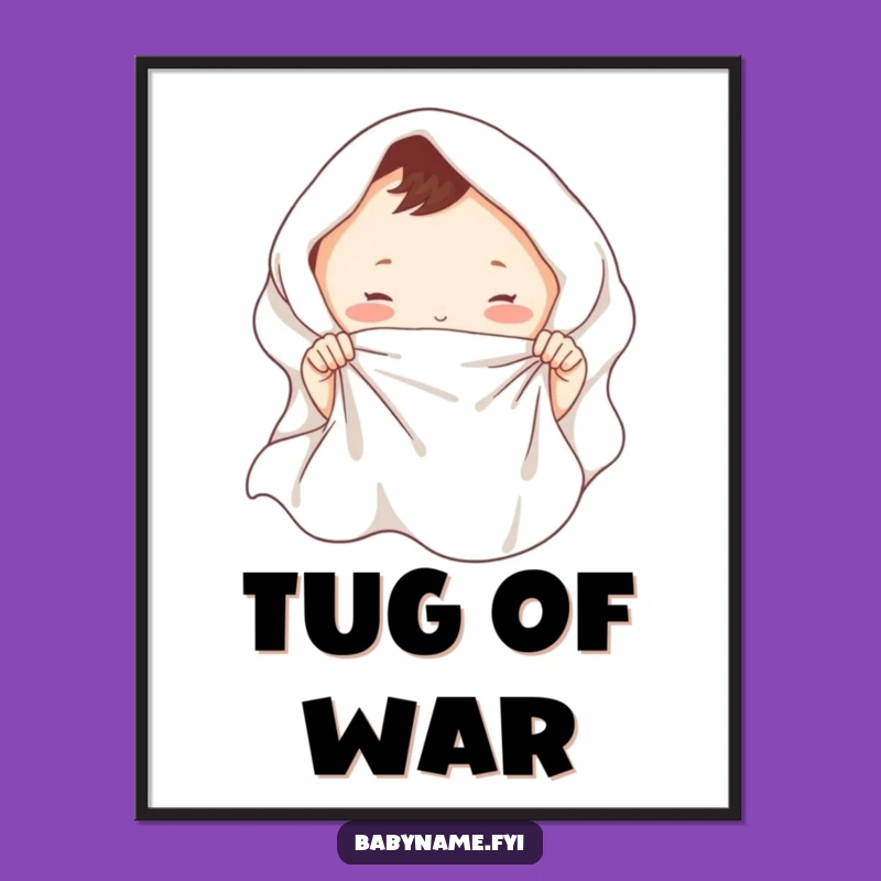 Funny Baby Blanket Digital Art: Tiny Hands Play, Hilarious Nursery Print