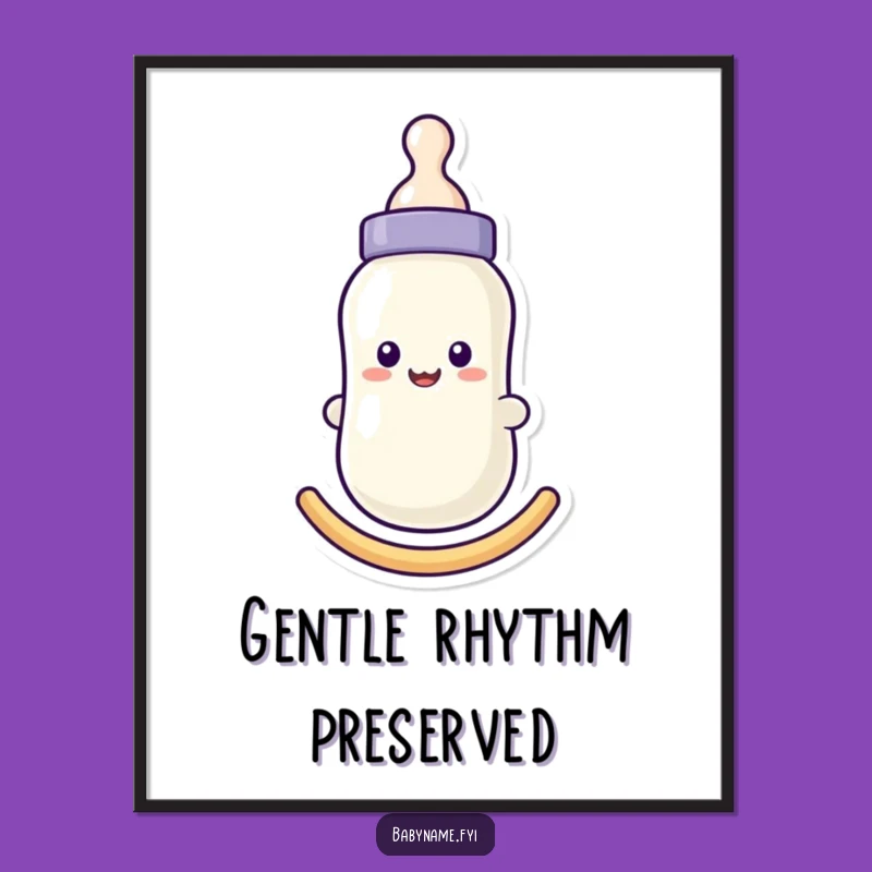 Funny Baby Bottle Digital Print: Instant Sweet Decor