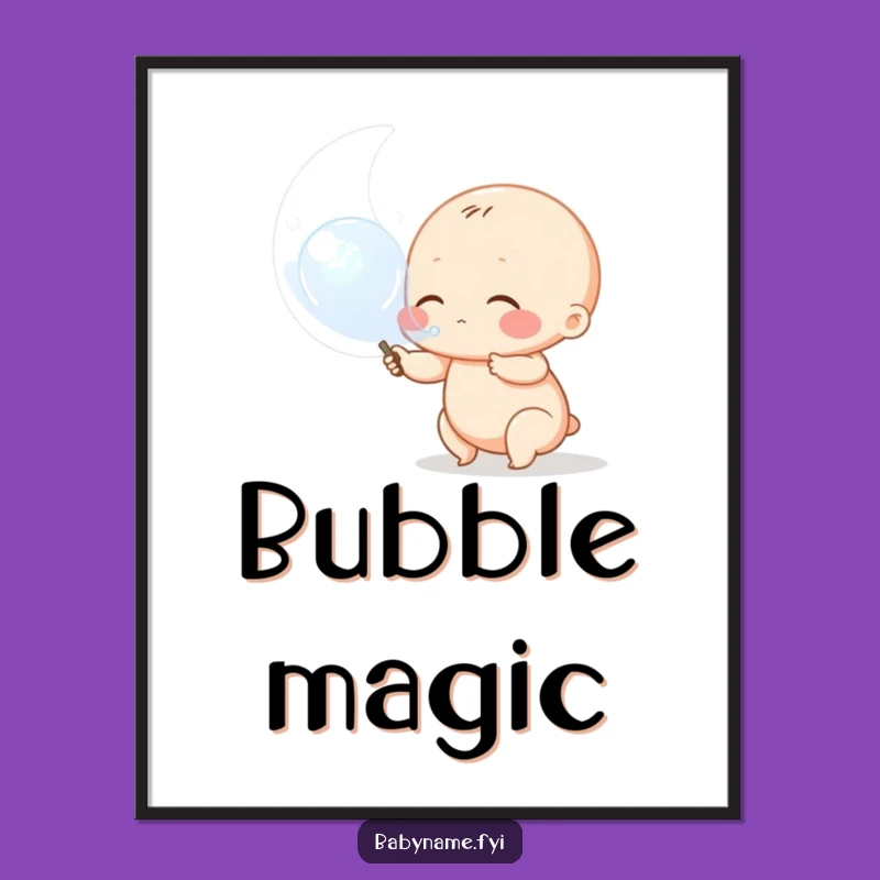 Funny Baby Bubble Digital Art Print: Instant Adorable Decor Download