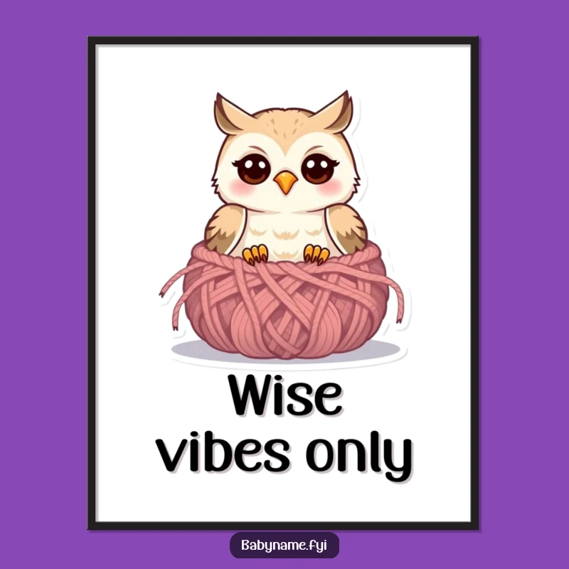 Funny Baby Owl Digital Art Print: Bring Joy to Your Walls