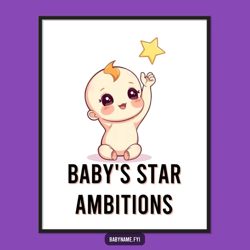 Funny Baby Star Digital Print: Instant Dreams, Twinkling Star Art, Perfect Funny Gift Download