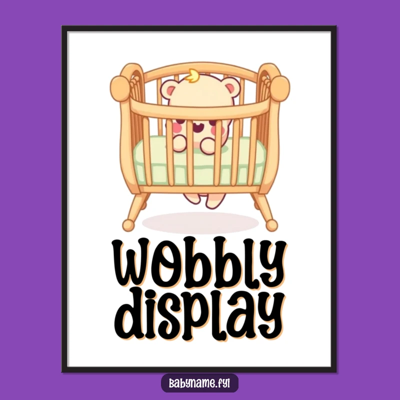 Funny Crib Railing Digital Art - Instant Download for Humorous Nursery Decor