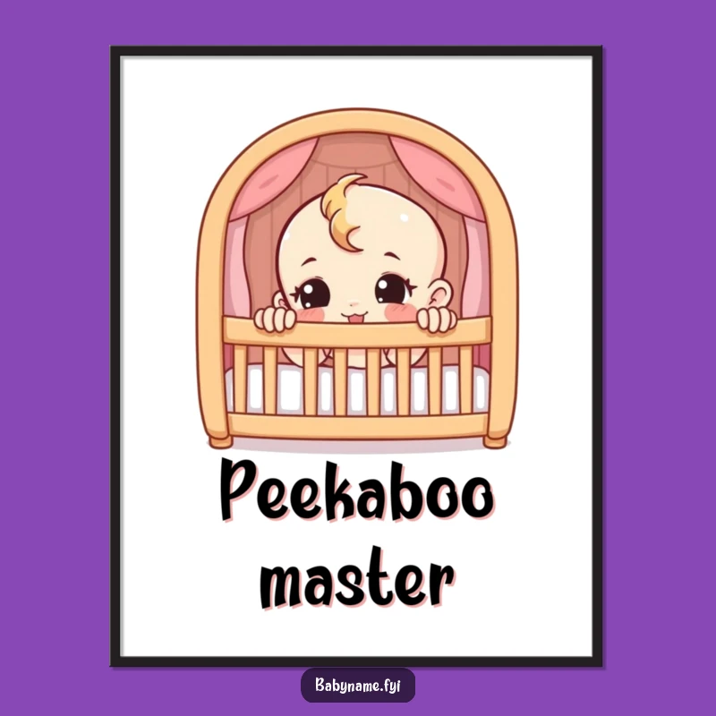 Funny Baby Crib Digital Print – Instant Mischievous Decor