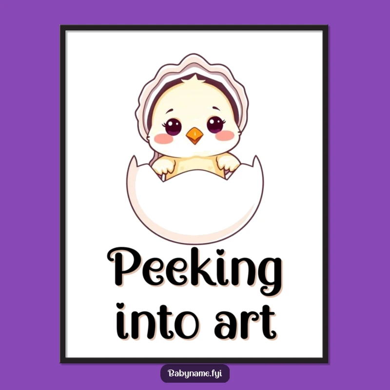 Funny Baby Bird Digital Print: Adorable Chick Scene, a Hilarious Instant Gift!