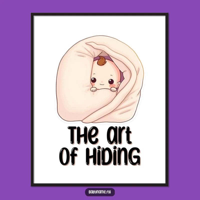 Funny Peek-a-Boo Blanket Digital Art - Instant Download Nursery Decor
