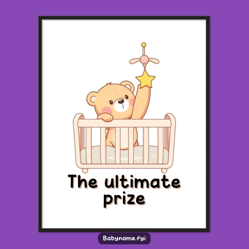 Funny Teddy Bear Crib Mobile Digital Art - Instant Download Nursery Decor