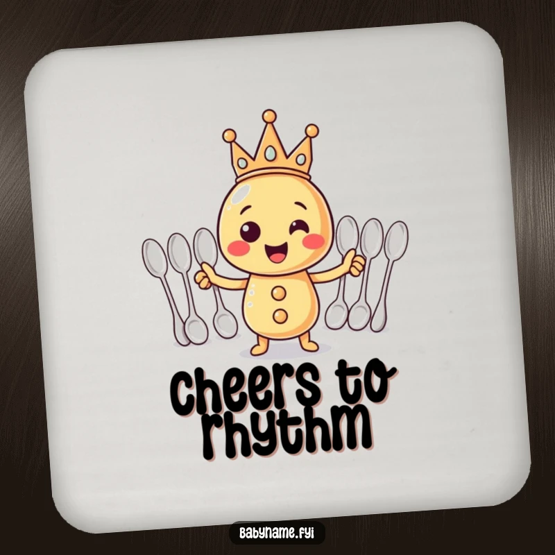 Funny Coaster: A cheerful rattle conducting spoons, offering humorous protection for drinks.